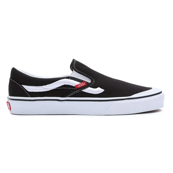 Vans Slipon Shoes Women Classic SlipOn 138 Sidestripe Shoes Black