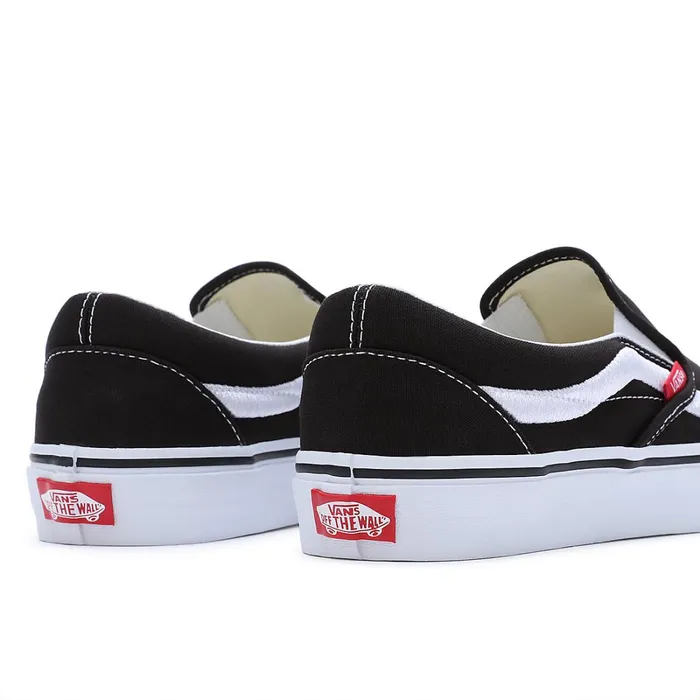 Vans Slipon Shoes Women Classic SlipOn 138 Sidestripe Shoes Black