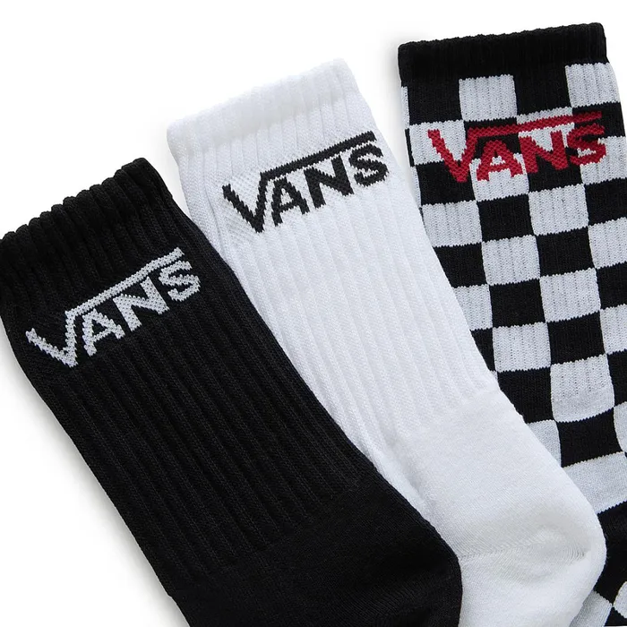 Vans Socks Kids Classic Crew Socks 3 Pairs Black