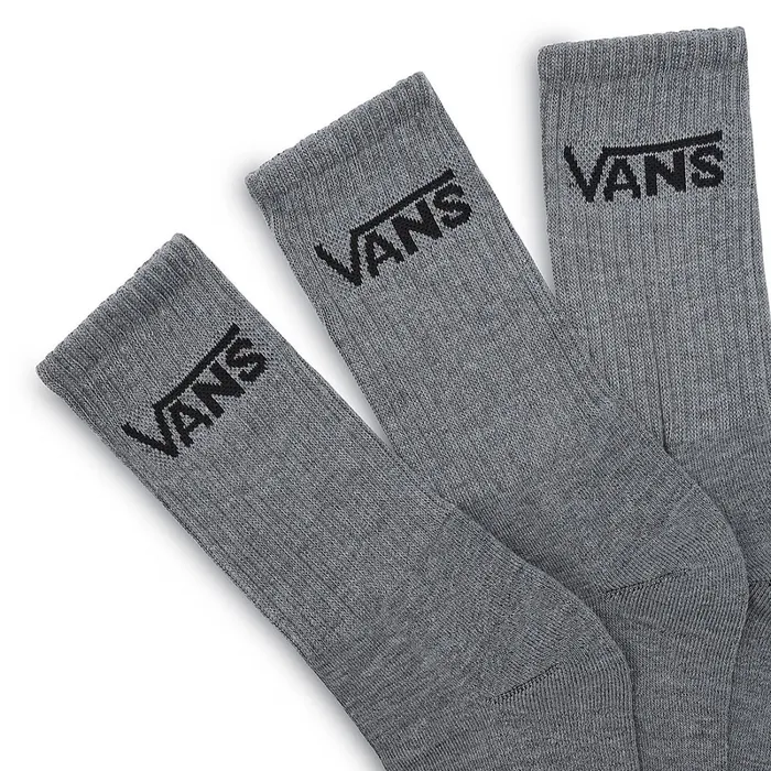 Vans Socks Men Classic Crew Socks 3 Pairs Grey