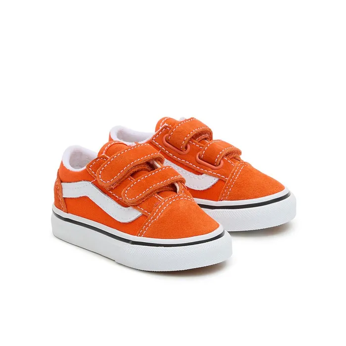 Vans Toddler Shoes 14 Years Kids Toddler Old Skool Hook And Loop Shoes 14 Years Orange