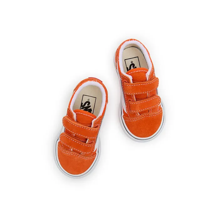 Vans Toddler Shoes 14 Years Kids Toddler Old Skool Hook And Loop Shoes 14 Years Orange
