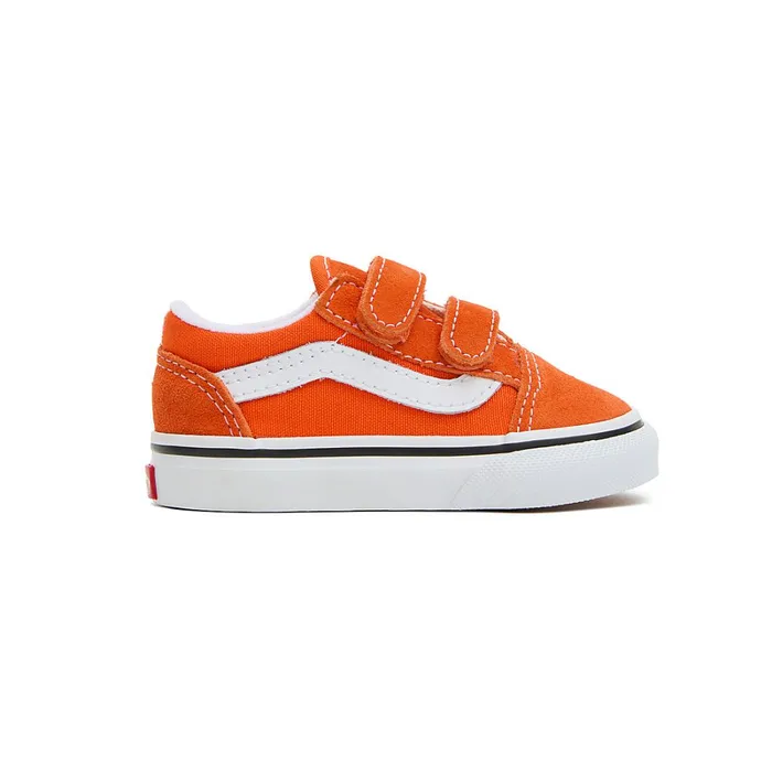 Vans Toddler Shoes 14 Years Kids Toddler Old Skool Hook And Loop Shoes 14 Years Orange