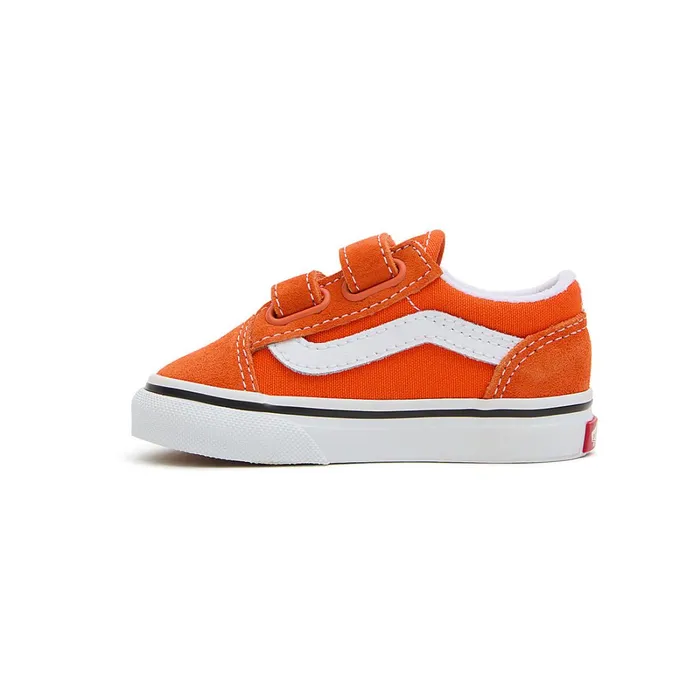 Vans Toddler Shoes 14 Years Kids Toddler Old Skool Hook And Loop Shoes 14 Years Orange