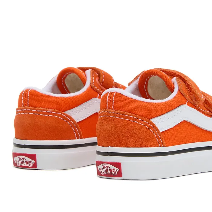 Vans Toddler Shoes 14 Years Kids Toddler Old Skool Hook And Loop Shoes 14 Years Orange
