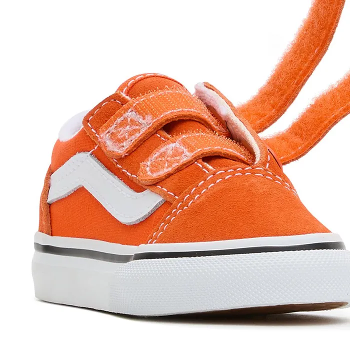 Vans Toddler Shoes 14 Years Kids Toddler Old Skool Hook And Loop Shoes 14 Years Orange
