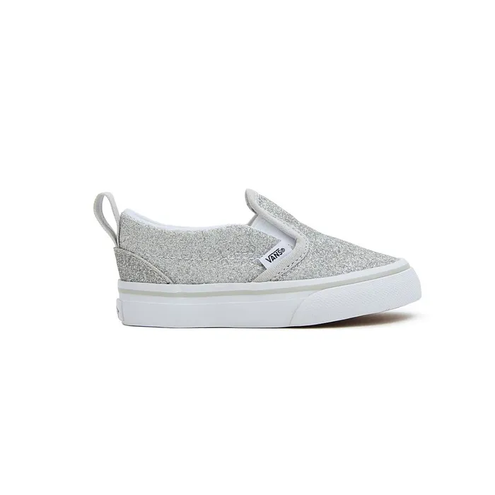 Vans Toddler Shoes 14 Years Kids Toddler SlipOn Hook And Loop Glitter Shoes 14 Years Grey
