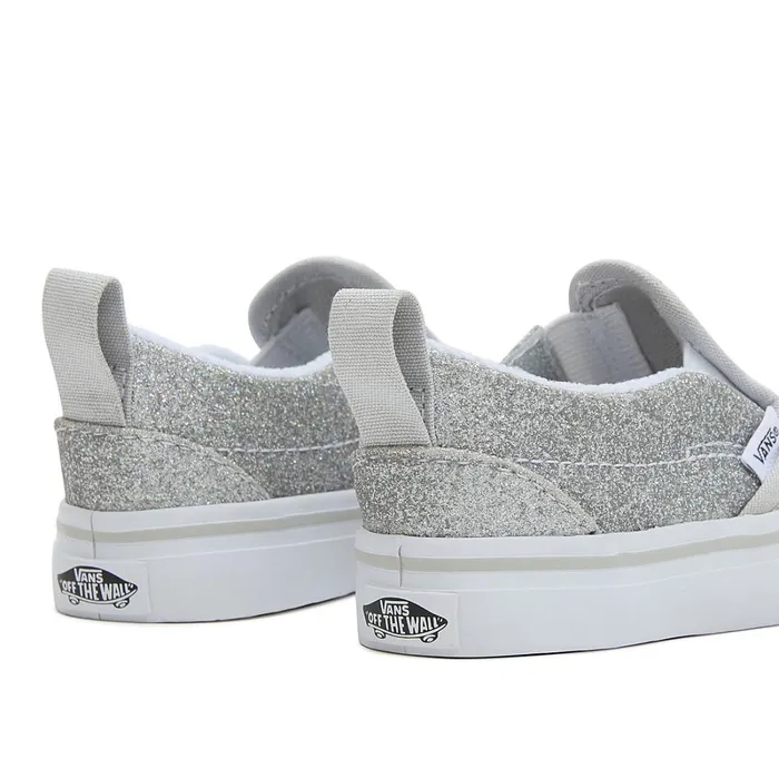 Vans Toddler Shoes 14 Years Kids Toddler SlipOn Hook And Loop Glitter Shoes 14 Years Grey