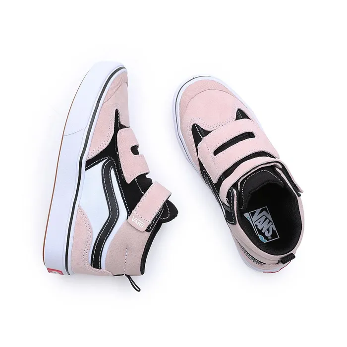 Vans View All Kids ComfyCush New Skool Mid Hook And Loop Shoes 48 Years Pink