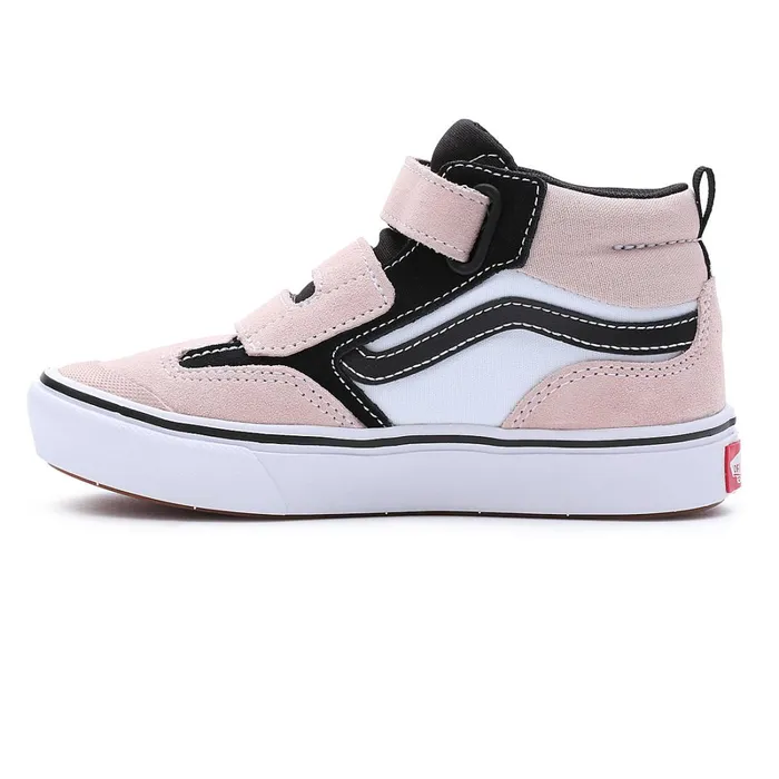 Vans View All Kids ComfyCush New Skool Mid Hook And Loop Shoes 48 Years Pink