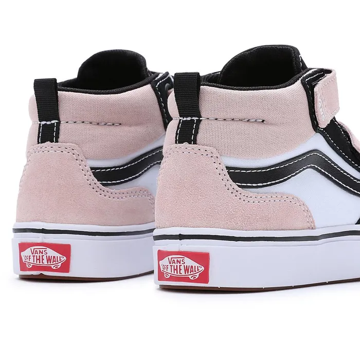 Vans View All Kids ComfyCush New Skool Mid Hook And Loop Shoes 48 Years Pink
