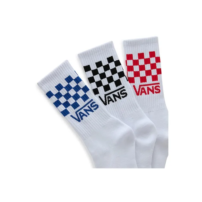 Vans View All Kids Drop V Classic Check Crew Socks 3 Pairs Multicolour