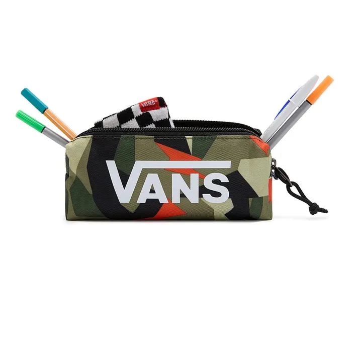 Vans View All Kids Off The Wall Pencil Pouch Black Green