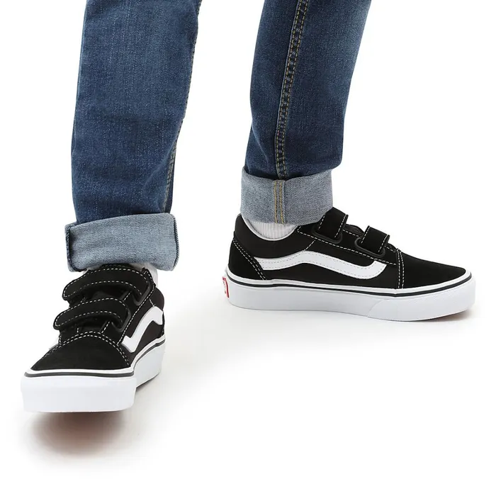 Vans View All Kids Old Skool Hook And Loop Shoes 48 Years Black