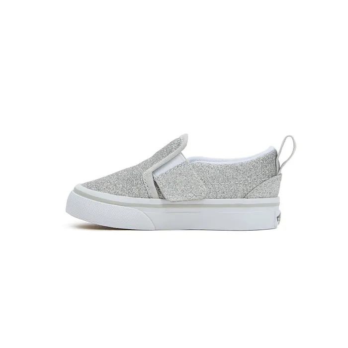 Vans View All Kids Toddler SlipOn Hook And Loop Glitter Shoes 14 Years Grey