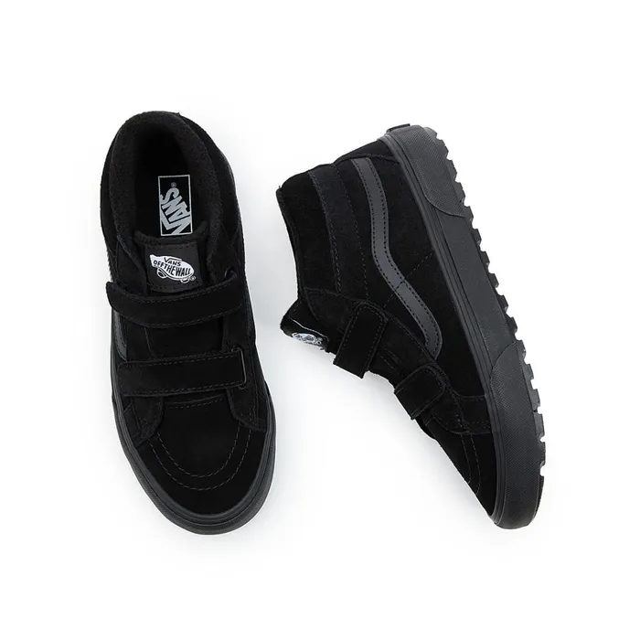 Vans View All Kids Youth Sk8Mid Reissue Hook And Loop MTE1 Shoes 814 Years Black