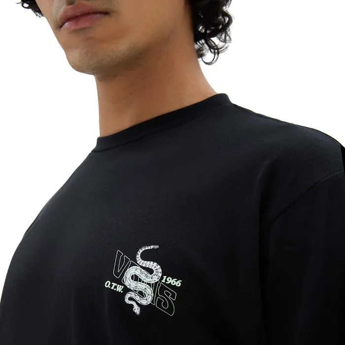 Vans View All Men Distorted Snake Long Sleeve TShirt Black