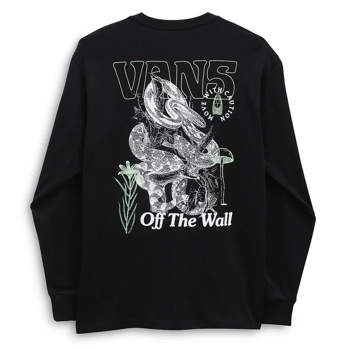 Vans View All Men Distorted Snake Long Sleeve TShirt Black