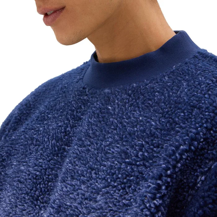 Vans View All Men Overlook Sherpa Fleece Crew Sweatshirt Blue
