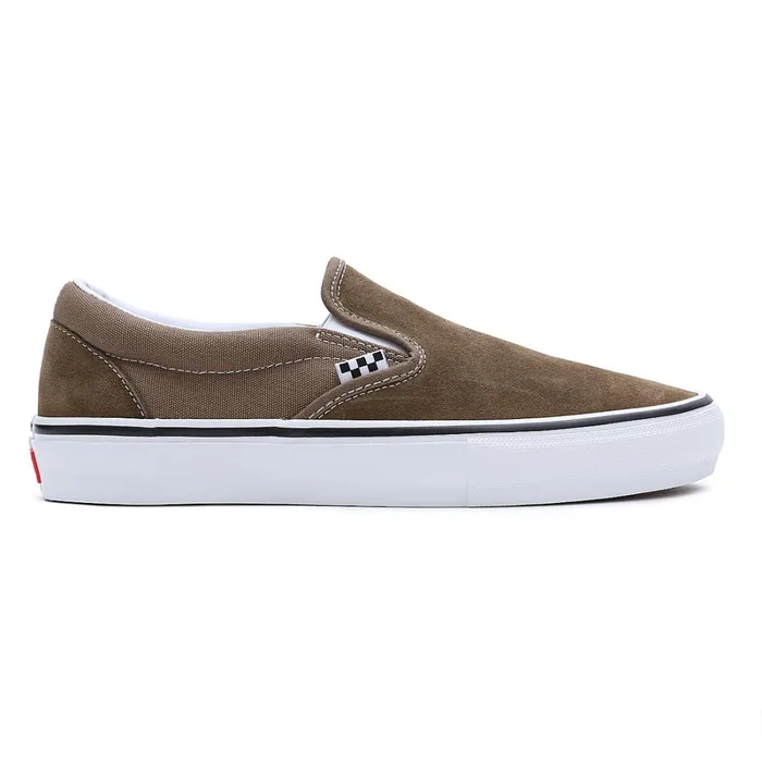 Vans View All Men Skate SlipOn Shoes Grey Brown