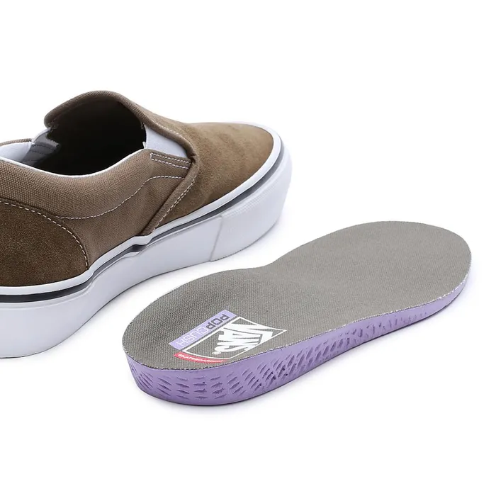 Vans View All Men Skate SlipOn Shoes Grey Brown