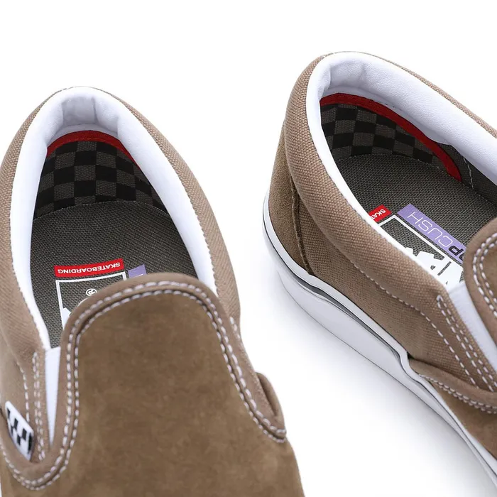 Vans View All Men Skate SlipOn Shoes Grey Brown