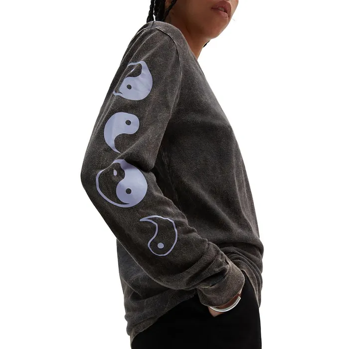 Vans View All Women Bliss 66 Boyfriend Fit Long Sleeve TShirt Black