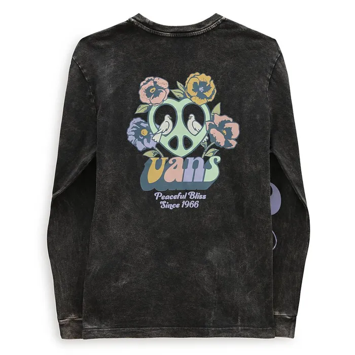 Vans View All Women Bliss 66 Boyfriend Fit Long Sleeve TShirt Black