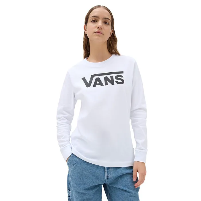 Vans View All Women Flying V Classic Long Sleeve Tshirt White