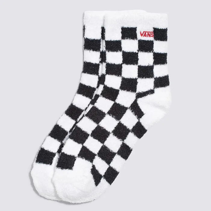 Vans View All Women Fuzzy Socks 1 Pair Black White
