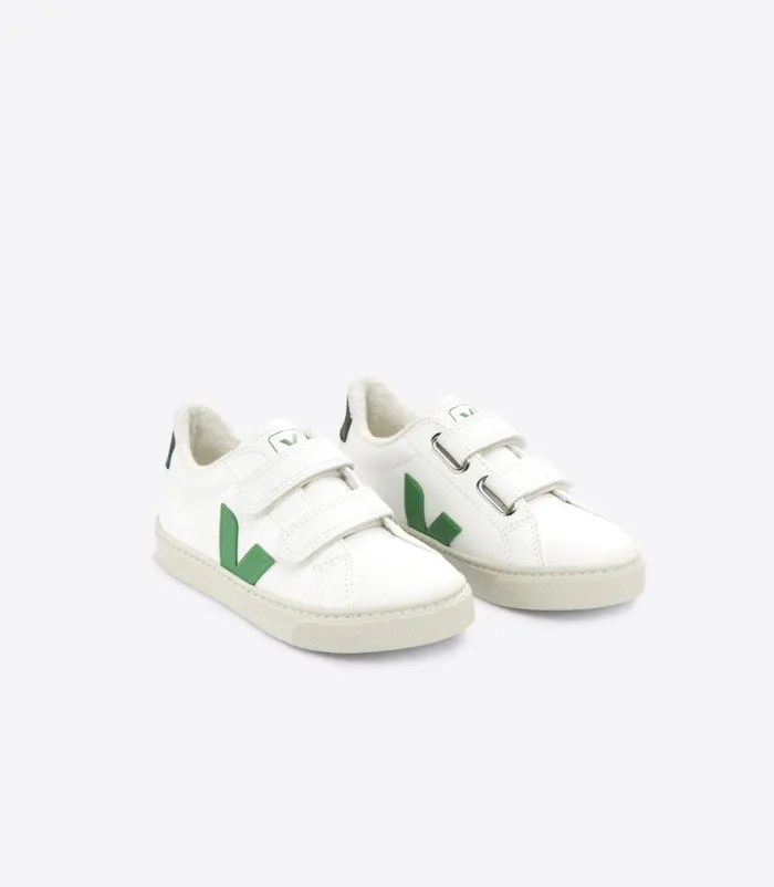 VEJA Esplar Kids ESPLAR FURED CHROMEFREE LEATHER WHITE EMERAUDE