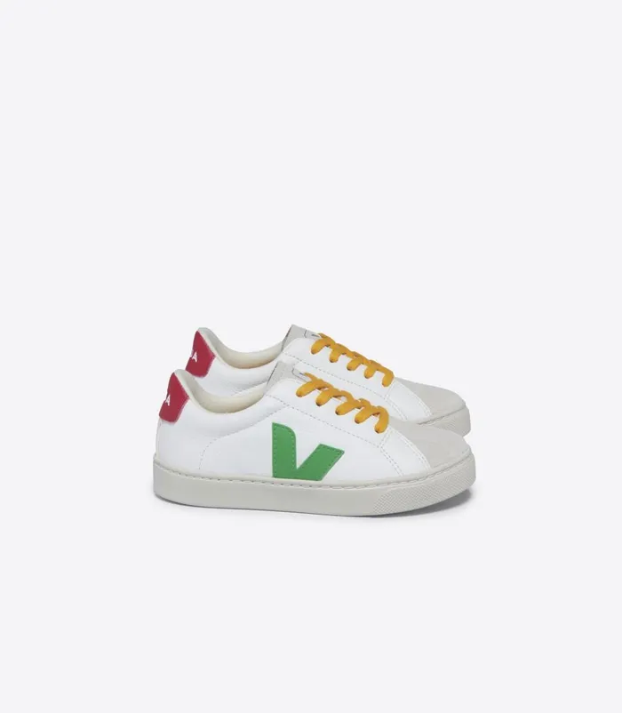 VEJA Esplar Kids ESPLAR LACES CHROMEFREE LEATHER WHITE LEAF PEKIN
