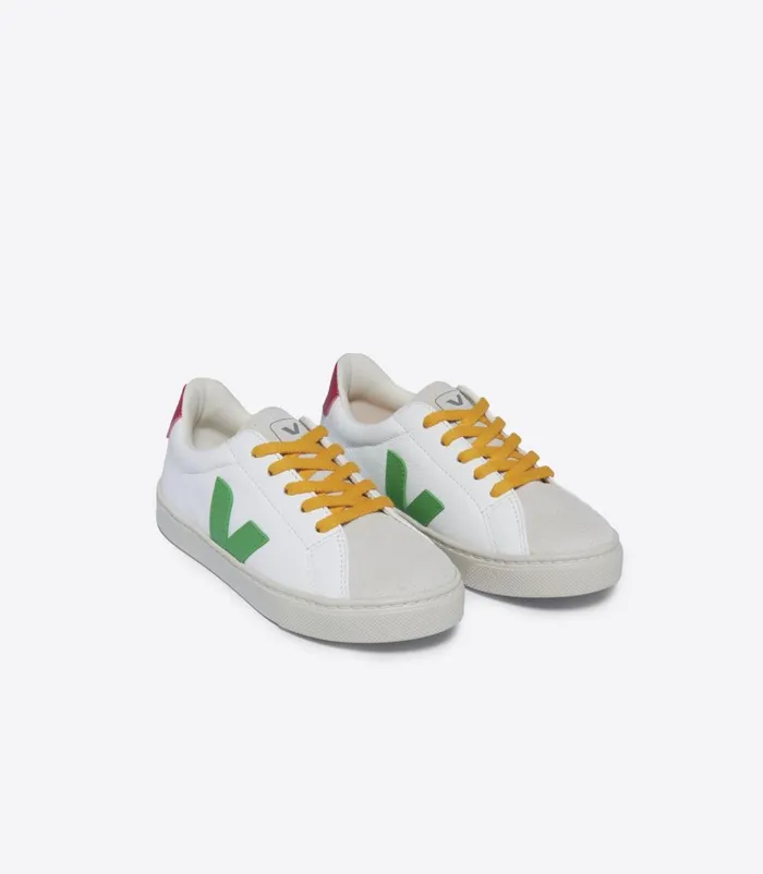 VEJA Esplar Kids ESPLAR LACES CHROMEFREE LEATHER WHITE LEAF PEKIN