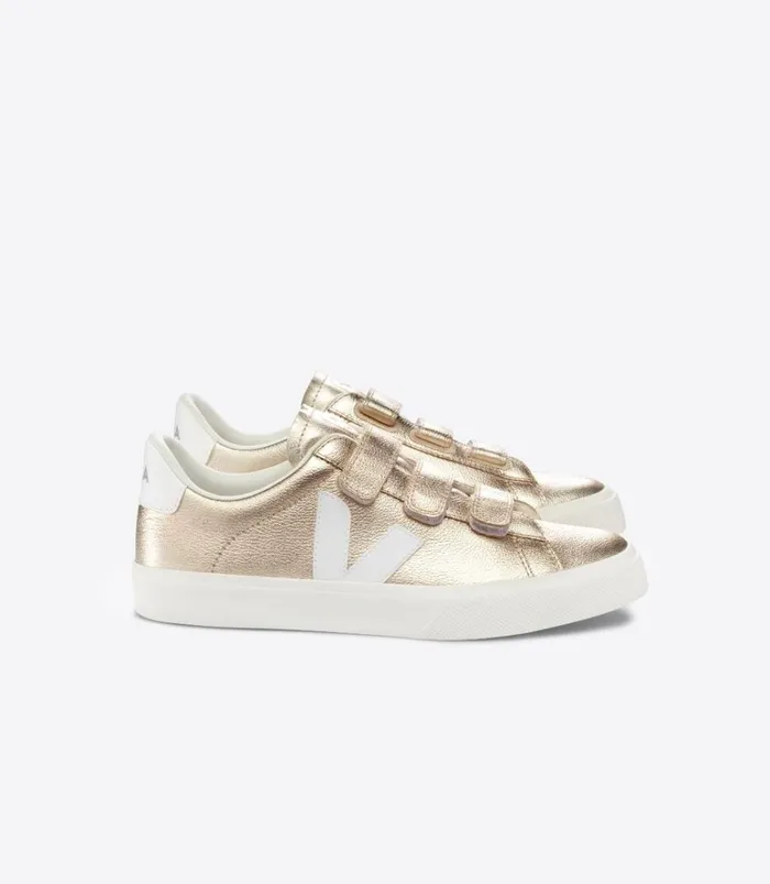 VEJA Recife Women RECIFE CHROMEFREE LEATHER PLATINE WHITE