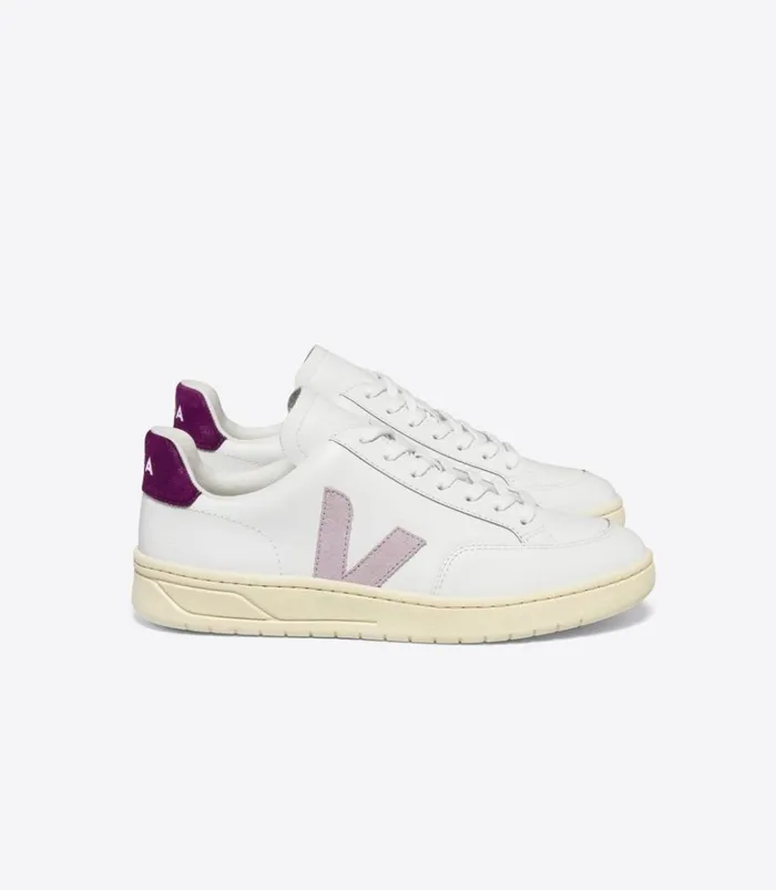 VEJA V12 Women V12 LEATHER WHITE PARME MAGENTA