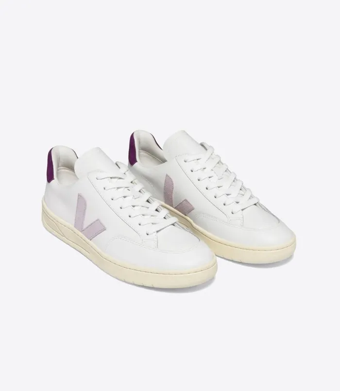 VEJA V12 Women V12 LEATHER WHITE PARME MAGENTA