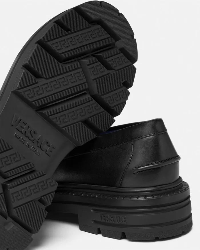 Versace Adriano Loafers Black Men Loafers and Slippers