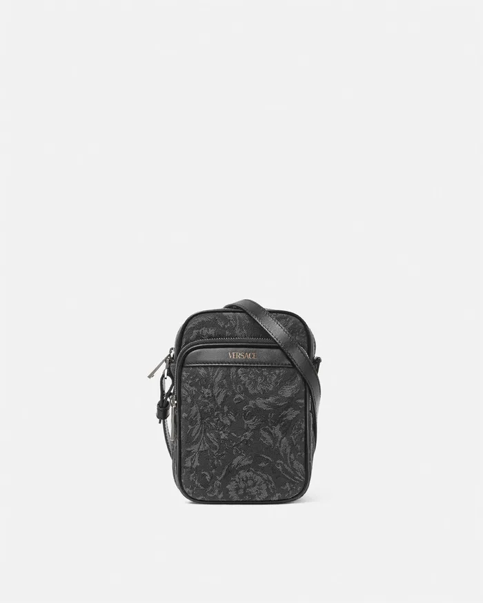 Versace Barocco Crossbody Bag Blackprint Men Crossbody and Messengers