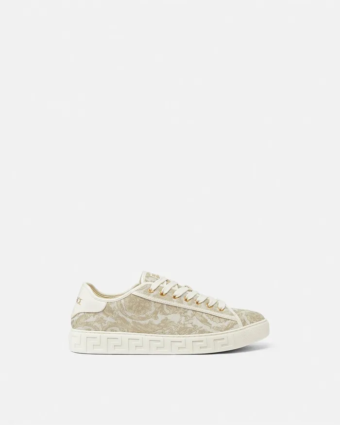 Versace Barocco Greca Sneakers Beigeprint Men Sneakers