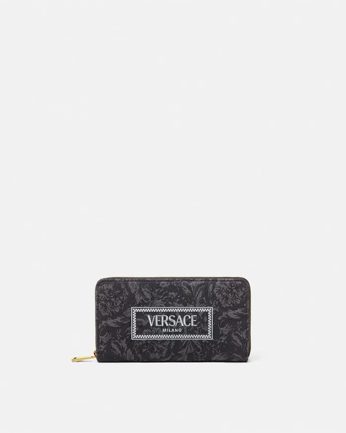 Versace Barocco Jacquard Long Wallet Blackprint Women Wallets