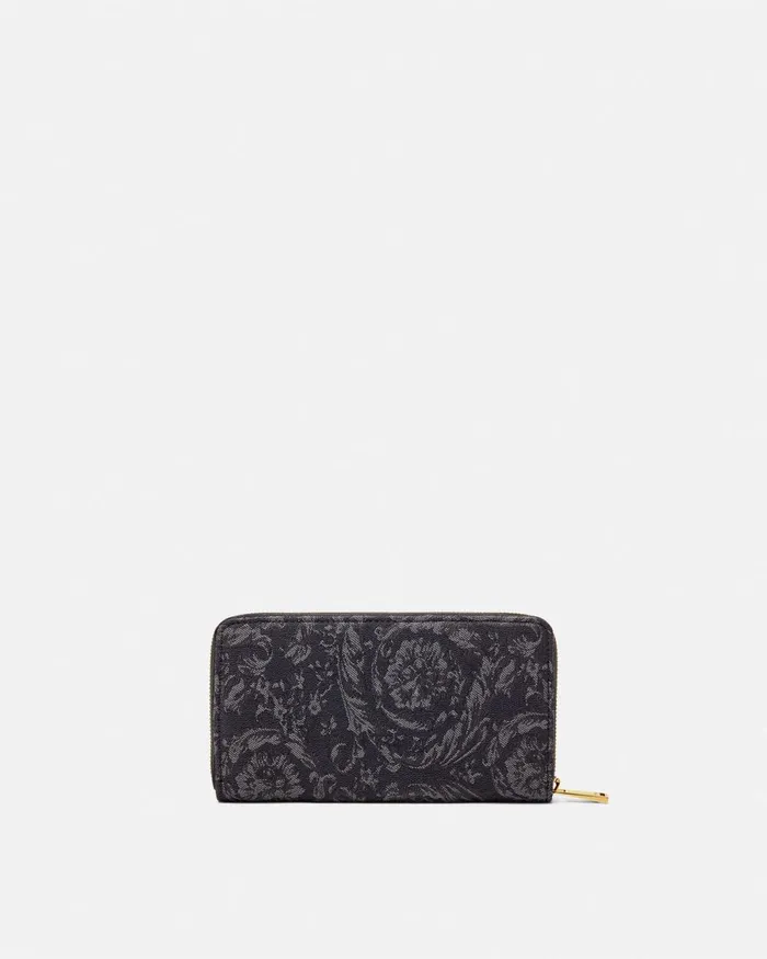 Versace Barocco Jacquard Long Wallet Blackprint Women Wallets