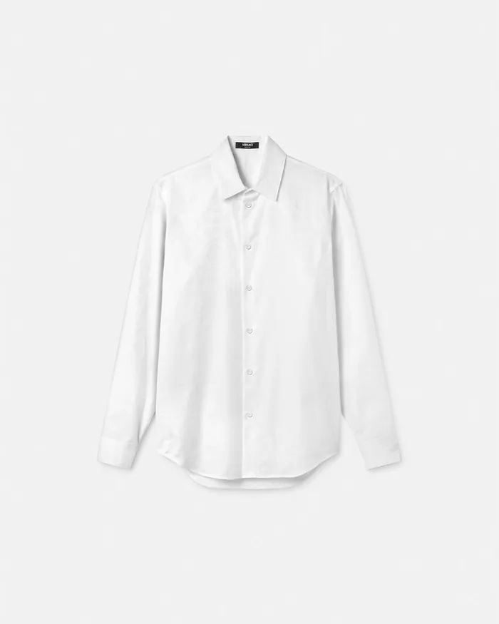 Versace Barocco Jacquard Shirt White Men Shirts