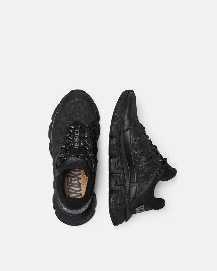 Versace Barocco Jacquard Trigreca Sneakers Black Men Trigreca