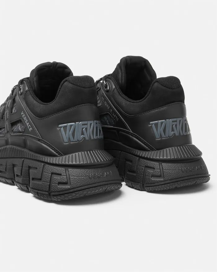 Versace Barocco Jacquard Trigreca Sneakers Black Men Trigreca