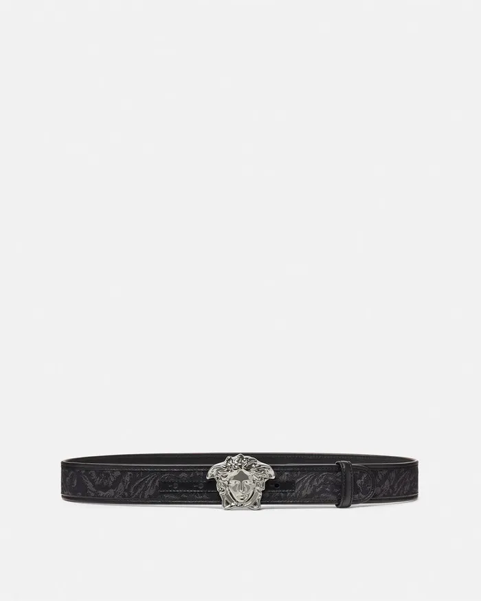 Versace Barocco La Medusa Belt 4 Cm Blackprint Men Belts