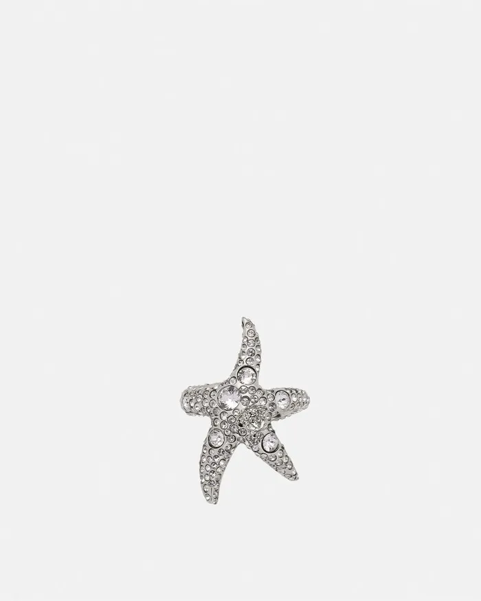Versace Barocco Sea Ring Silver Women Rings