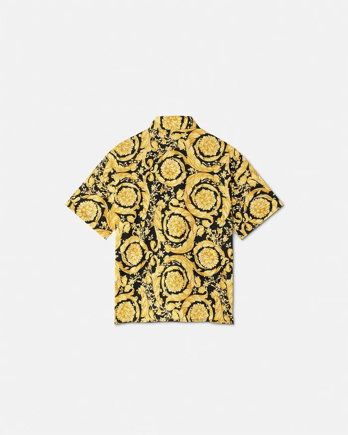 Versace Barocco Shirt Blackprint Kids Shirts