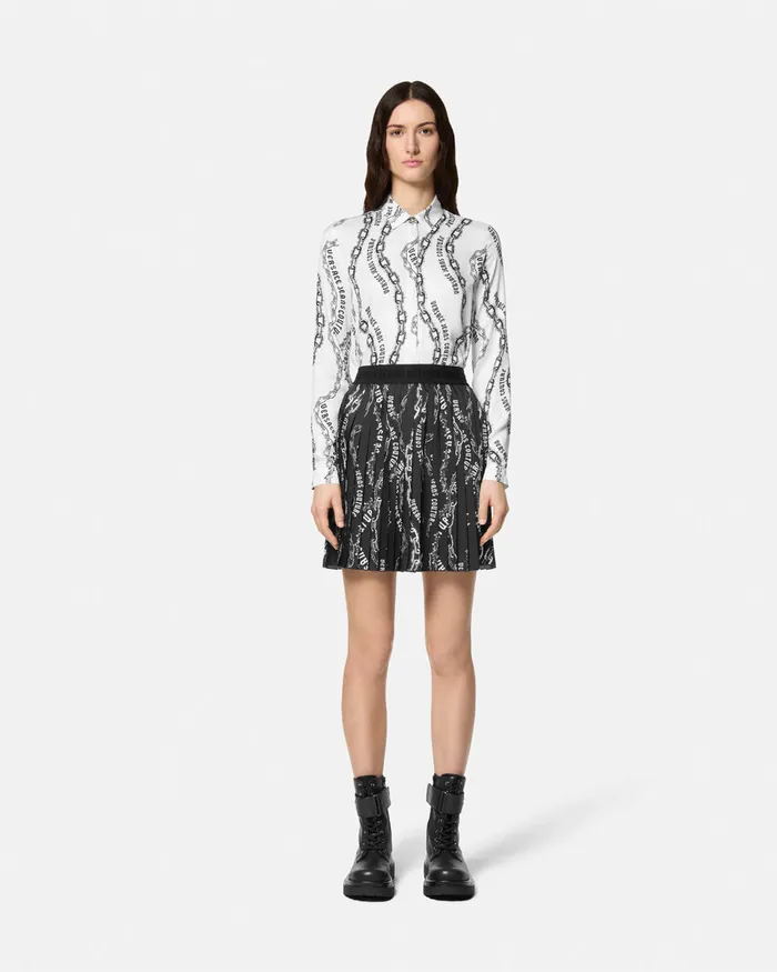 Versace Chain Couture Shirt Whiteprint Women Jeans Couture
