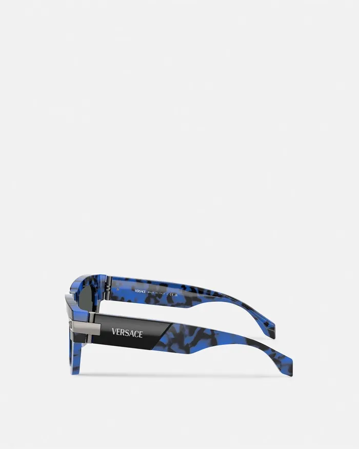 Versace Classic Top Sunglasses Blackblue Men Sunglasses