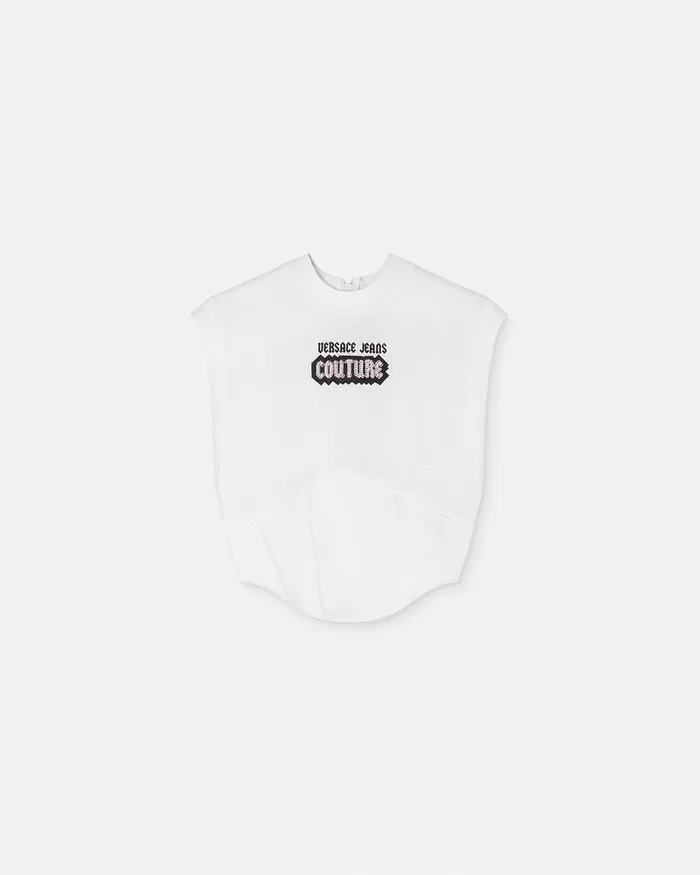 Versace Corset Top Whiteprint Women Jeans Couture